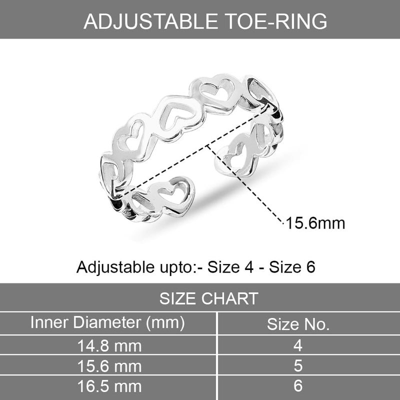 LeCalla 925 Sterling Silver Toe Rings for Women | Minimalist Classic Toe-Rings for Gifting Simple Open Adjustable Toe Band Ring for Women | Smoother and Comfortable to Wear - Image 4